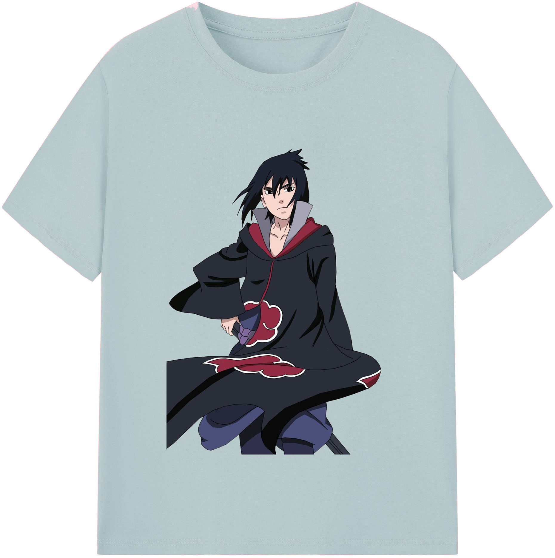 （画像用） NARUTO -ナルト- うちは サスケ Uchiha Sasuke 綿100％半袖Tシャツ（フロントプリント）